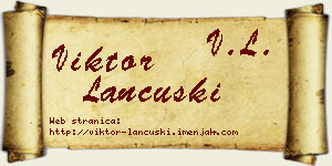Viktor Lančuški vizit kartica